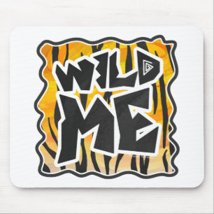 Wild Me Tiger Orange and Black Mouse Pad