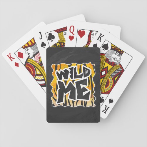 Wild Me Tiger Orange and Black Playing Cards