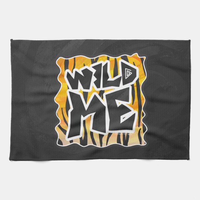 Wild Me Tiger Orange and Black Towel (Horizontal)