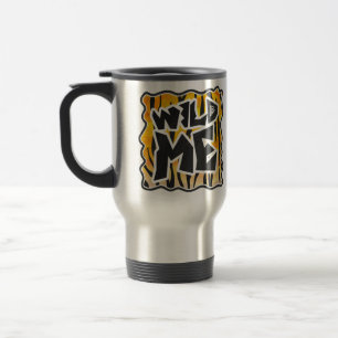 Wild Me Tiger Orange and Black Travel Mug
