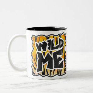 Wild Me Tiger Orange and Black Two-Tone Coffee Mug