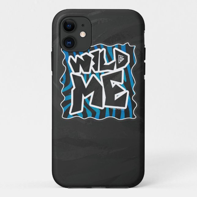 Wild Me Zebra Black and Blue Case-Mate iPhone Case (Back)