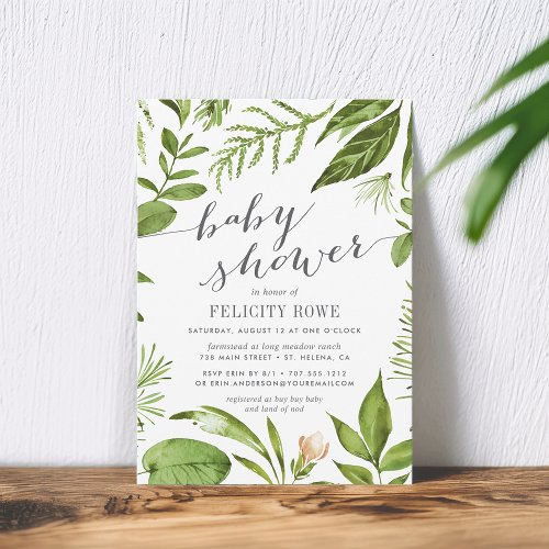Wild Meadow | Botanical Baby Shower Invitation