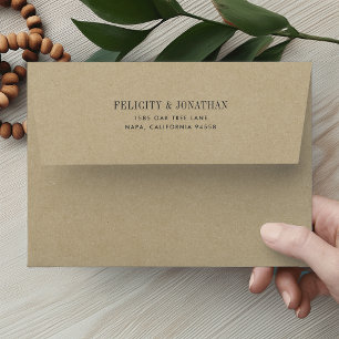 Wild Meadow Botanical Kraft Return Address Envelope
