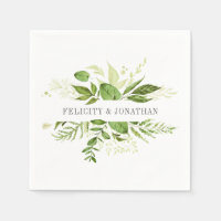 Wild Meadow | Botanical Personalized Wedding Napkin