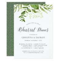 Wild Meadow Botanical Rehearsal Dinner Invitation