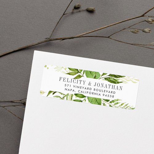 Wild Meadow  Botanical Return Address Label