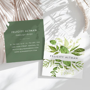 Wild Meadow Botanical Square Business Card