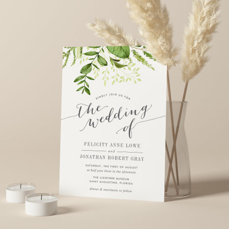 Wild Meadow Botanical Wedding Invitation
