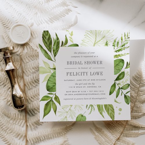 Wild Meadow Bridal Shower Invitation  Square