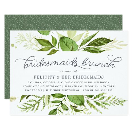 Wild Meadow Bridesmaids Brunch Invitation