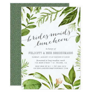 garden luncheon invitations zazzle