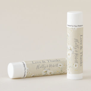 Wild Meadow Daisy Kraft Floral Invitation Wedding Lip Balm