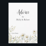 Wild Meadow Daisy Kraft Floral Wedding  Advice Card<br><div class="desc">Simple,  clean,  and effortlessly beautiful. The high-contrast look of crisp white daisies against a natural kraft texture creates a timeless botanical design. Ideal for spring or summer ceremonies with a focus on natural elements and organic style.</div>