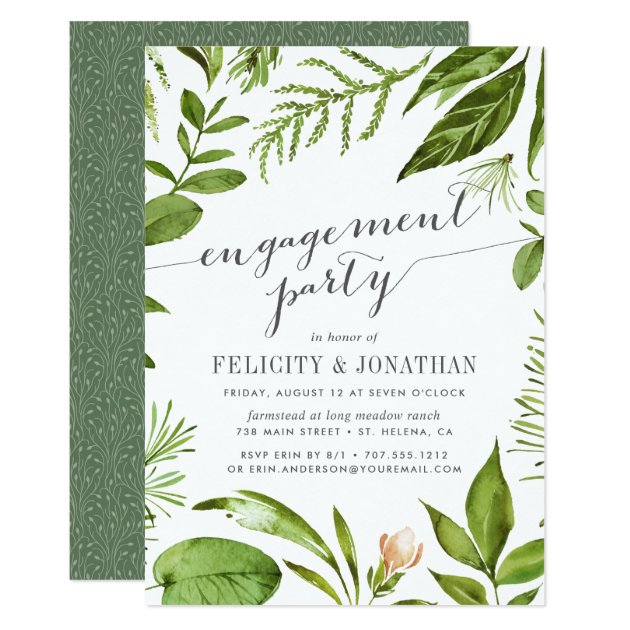 Wild Meadow Engagement Party Invitation