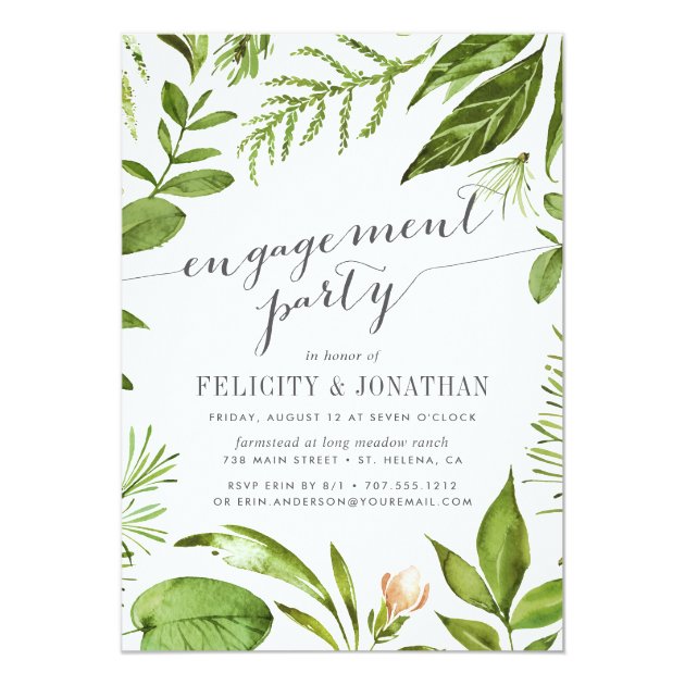 Wild Meadow Engagement Party Invitation