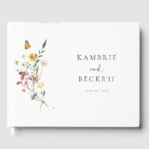 Wild Meadow Floral Wedding Guest Book