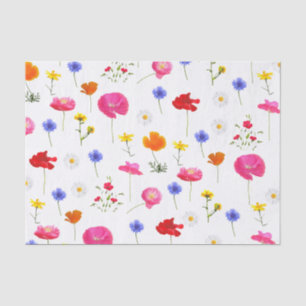 wild meadow flowers tissue paper