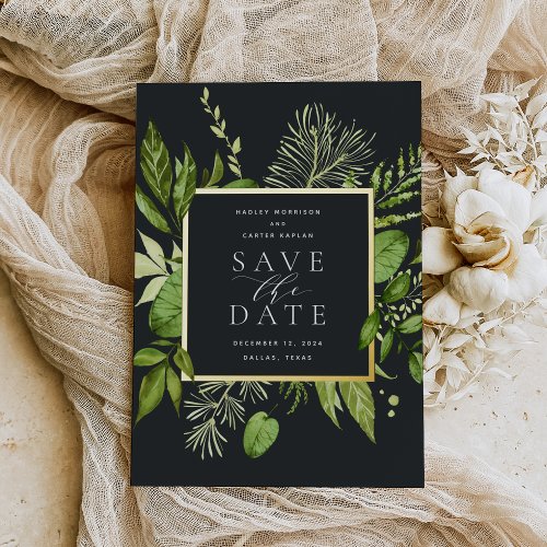 Wild Meadow Foil Save the Date Card
