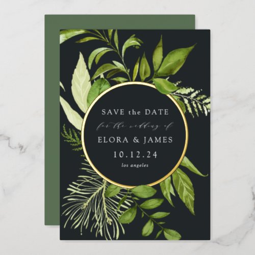 Wild Meadow Foil Save the Date Card