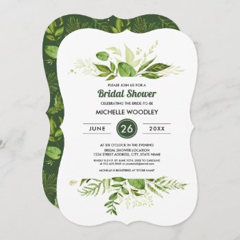 Wild Meadow | Green Botanical Bridal Shower Invitation by YourWeddingDay at Zazzle