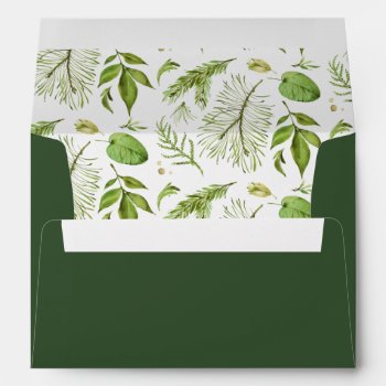 Wild Meadow | Green Botanical Wedding Envelope by YourWeddingDay at Zazzle