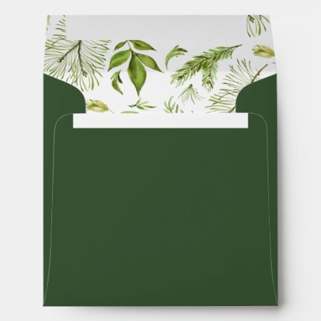 Wild Meadow | Green Botanical Wedding Envelope