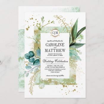 Wild Meadow | Green Botanical Wedding  Invitation by YourWeddingDay at Zazzle