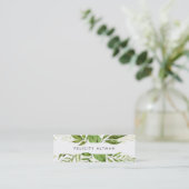 Wild Meadow | Green Watercolor Botanical Mini Business Card (Standing Front)