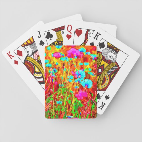 Wild Meadow in Bloom Pop Art Poker Cards