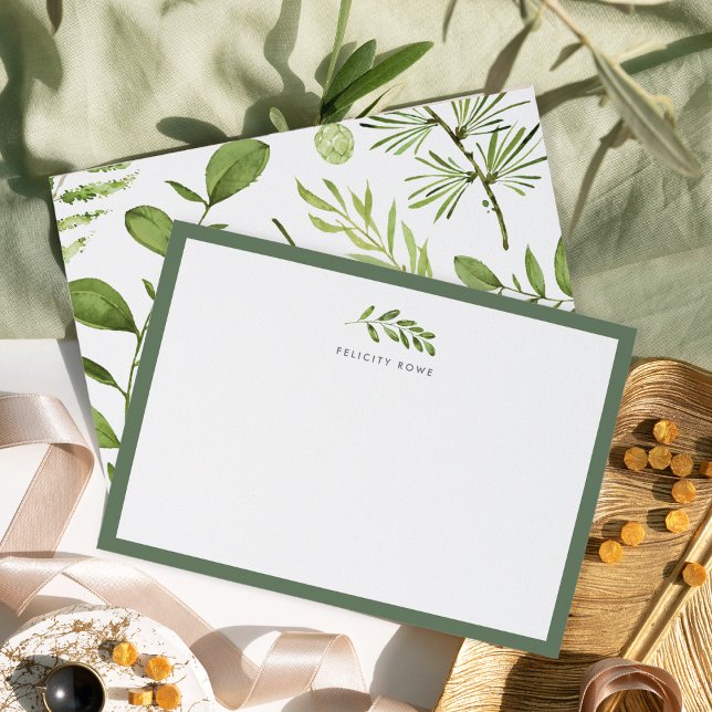 Wild Meadow Personalized Stationery Flat Card (Creator Uploaded)