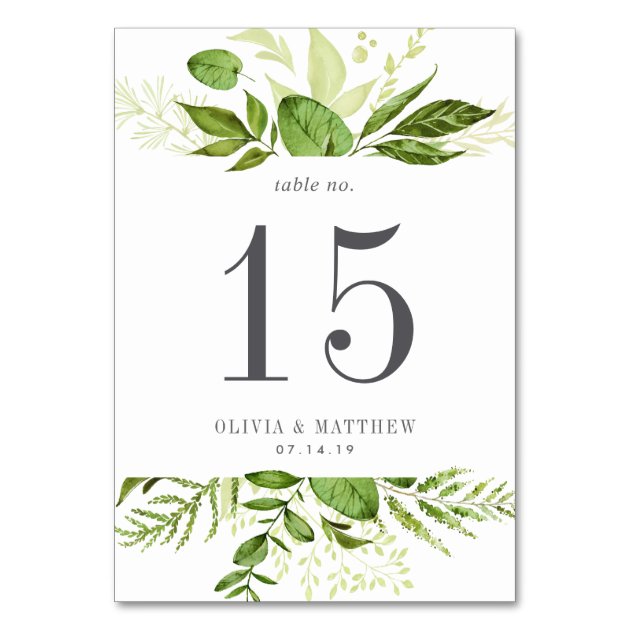 Wild Meadow | Personalized Table Number Card