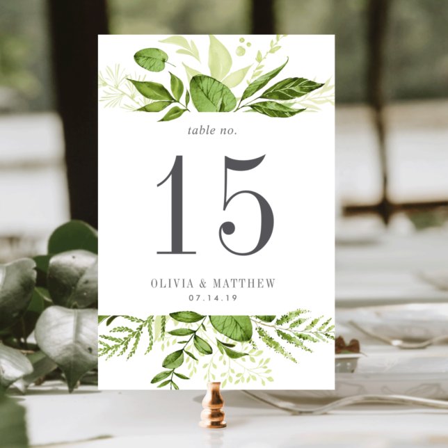 Wild Meadow | Personalized Table Number Card (Creator Uploaded)