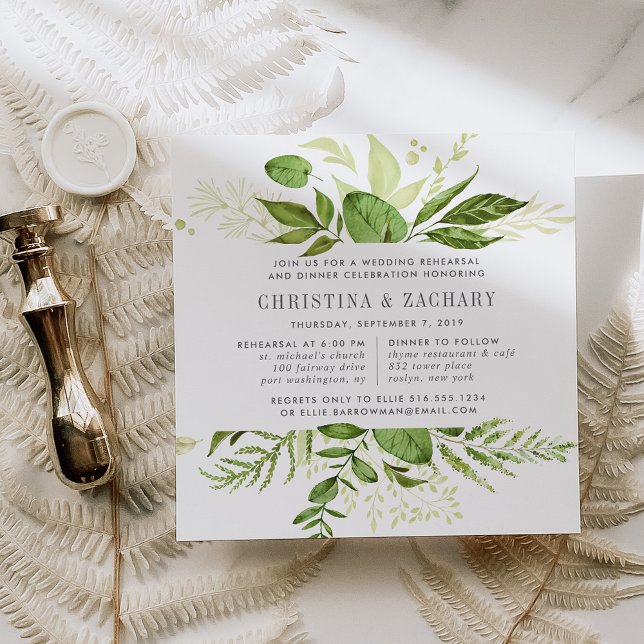 Wild Meadow Rehearsal Dinner Invitation | Square (Creator Uploaded)