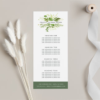 Wild Meadow | Services or Price List Rack Card