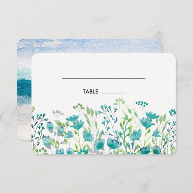 Wild Meadow | Spring Mountains Table Place Cards (Front/Back)