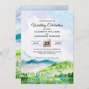 Wild Meadow Spring Mountains Wedding Invitations
