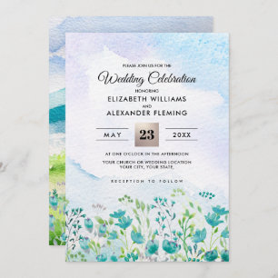 Wild Meadow Spring Mountains Wedding Invitations