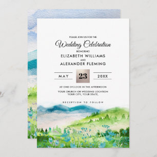 Wild Meadow Spring Mountains Wedding Invitations