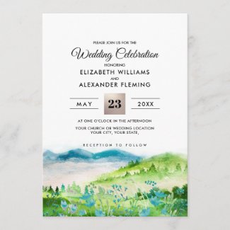 Wild Meadow | Spring Mountains Wedding Invitations