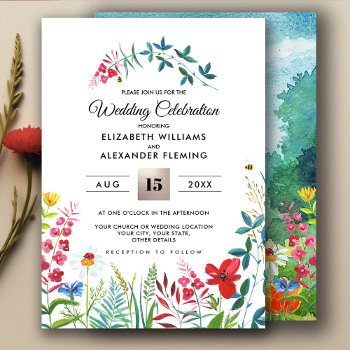 Wild Meadow | Summer Forest Wedding Invitations by YourWeddingDay at Zazzle