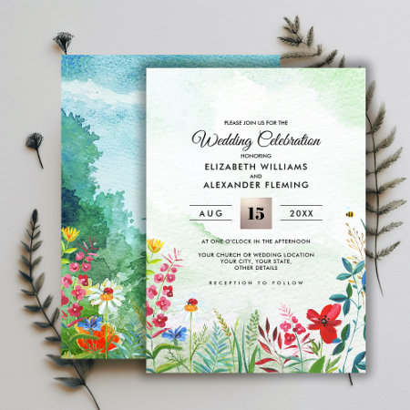 Wild Meadow | Summer Forest Wedding Invitations