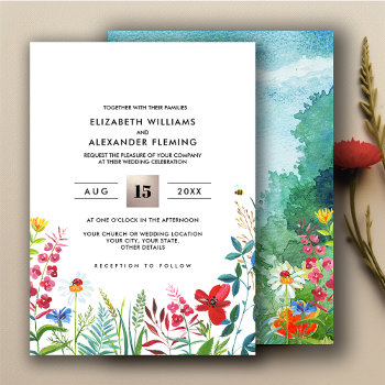 Wild Meadow | Summer Forest Wedding Invitations by YourWeddingDay at Zazzle