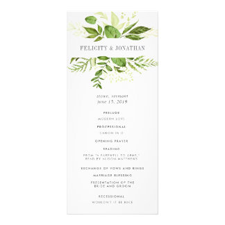 Wild Meadow Wedding Ceremony Program