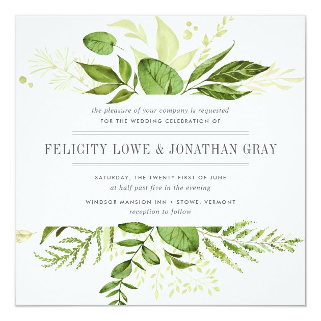 Wild Meadow Wedding Invitation | Square