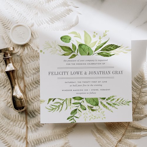 Wild Meadow Wedding Invitation  Square