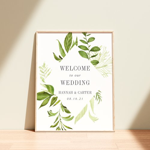 Wild Meadow Wedding Welcome Poster