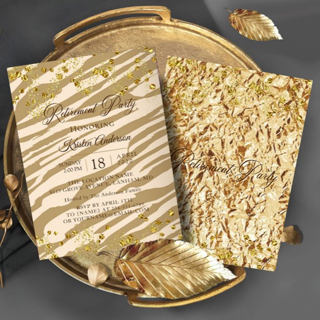 Wild Modern Chic Retirement Party Invitation (Creator Uploaded)