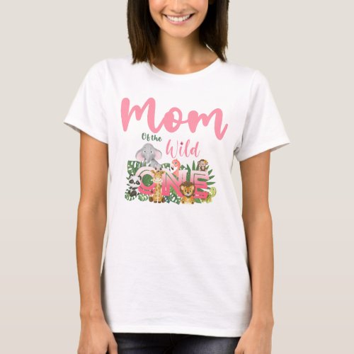 Wild Mom Jungle Safari Animals Family Matching T_S T_Shirt