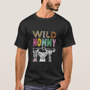 Wild Mommy Zoo Theme Birthday Safari Jungle Matchi T-Shirt